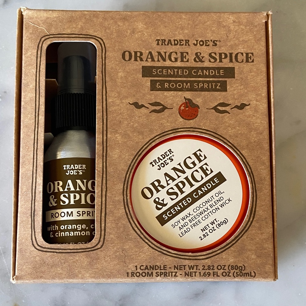 Trader Joe’s Limited edition Orange & Spice Scented Candle and Room Spritz Set